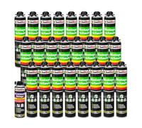 Isolbau Kit de mousse de construction - Comprend 24 x mousse de montage B2 1K avec un excellent son et une isolation thermique (750 ml chacune) et 1 nettoyant pour mousse de polyuréthane (500 ml)