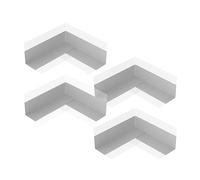 Isolbau Lot de 4 bandes d'étanchéité d'angle étanches P2 pour sanitaires, douche, salle de bain, carrelage, pour intérieur et extérieur - Gris