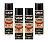 Isolbau Lot de 4 flacons de colle en spray 500 ml - Colle extra forte pour bricolage et industrie - Spray adhésif pour mousse, bois, tissu, cuir, feutre, etc