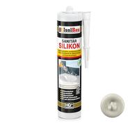 Isolbau Manhattan Mastic en silicone sanitaire 1 x 300 ml - Mastic en silicone hautement élastique pour joints et joints - Résistant à la moisissure et imperméable - Cartouche