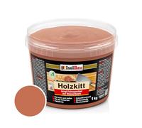 Isolbau - Mastic à bois 1 kg - Spatule pour intérieur et extérieur - Mastic de réparation - Mastic prêt à l'emploi - Séchage rapide - Acajou (N° 15)