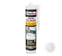 Isolbau Mastic en silicone sanitaire - Transparent - 300 ml - Haute élasticité - Pour joints et joints - Résistant à la moisissure et imperméable - Cartouche