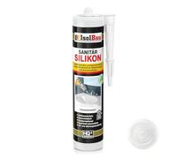 Isolbau Mastic en silicone sanitaire - Transparent - 300 ml - Haute élasticité - Pour joints et joints - Résistant à la moisissure et imperméable - Cartouche
