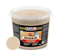 Isolbau Mastic pour bois 5 kg - Mastic bois extérieur et intérieur - Mastic de réparation pour bois - Mastic de réparation pour bois - Mastic prêt à l'emploi pour bois - Séchage rapide - Hêtre foncé