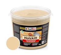 Isolbau Mastic pour bois 5 kg - Mastic pour bois extérieur et intérieur - Mastic de réparation pour bois - Mastic de réparation pour bois - Mastic prêt à l'emploi pour bois - Séchage rapide - Pin