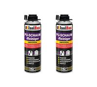 Isolbau Nettoyant Mousse PU - 2 x 500 ml Boîtes Nettoyant Mousse pour Pistolets à Mousse PU, Nettoyant pour Pistolets, Produit de Nettoyage, Dégraissant, Valves et Surfaces