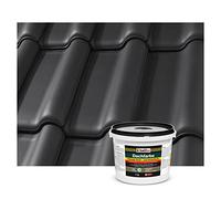 Isolbau Peinture pour toit - 4 kg - Couleur RAL - Peinture de façade Nano - Résistante aux intempéries - Sans solvants, imperméable, résistante aux UV - Noir