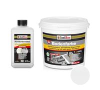 Isolbau Revêtement de sol en polyuréthane 2K pour sols intérieurs et extérieurs - Peinture de sol blanche avec liant polyuréthane pour garages, ateliers, caves - Revêtement de sol de garage - Peinture