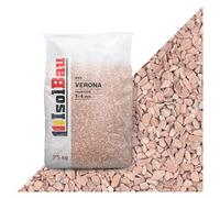 Isolbau Rosso Verona Gravier décoratif 25 kg - Gravier de marbre 1 à 4 mm - Pierres décoratives pour jardin, tapis en pierre, gravier d'aquarium, pierres naturelles de jardin, gravier d'étang pour