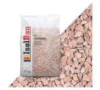 Isolbau Rosso Verona Gravier décoratif 25 kg - Gravier de marbre, 4 à 8 mm - Pierres décoratives pour jardin, tapis en pierre, gravier d'aquarium, pierres naturelles de jardin, gravier d'étang pour