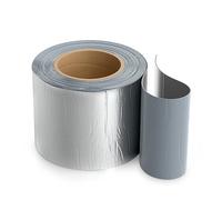 Isolbau Ruban de réparation en butyle - Aluminium - 100 mm x 10 m - Ruban d'étanchéité pour toit, trou, tuyau, camping-car - Protection imperméable contre la corrosion et les intempéries - Ruban
