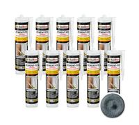 Isolbau Zement-Fix Express Mortier de réparation pour joints et fissures en intérieur et extérieur Gris foncé Lot de 10 x 300 ml