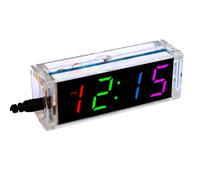 ISolderStore Kit d'entraînement à la soudure 4 kits d'horloge numérique DIY Kit d'horloge électronique couleur Kit d'entraînement à la soudure pour étudiant enfant