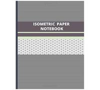 Isometric Paper Notebook: Silver & Blue Geometric Design Print Cover Isometric Graph Paper Grid Of Equilateral Triangles (Each Measuring .28") 100 Pages 8"X11" Inches Perfect For Geometry, Arc