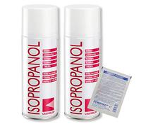 ISOPROPANOL Lot de 2 bombes aérosol 400 ml - Alcool isopropylique - solvant très pur - pureté > 99,9% - Nettoyant universel - Cramolin - 4021611 avec 1 scrubs SingleScrubs - 2-propanol IPA