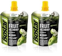 Isostar Actifood Pomme Gel Énergétique Source de Glucides/Vitamines Apport en Energie, 90 g (Lot de 2)