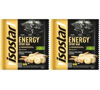Isostar Barres Énergétiques Banane - Energy Sport Bar Riche en Glucides pour l’Endurance - Apport Énergétique Rapide - Pack 3×40 g (Lot de 2)