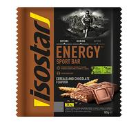 Isostar Barres Energy Sport Bar Cereal Saveur Chocolat - Barre Énergétique Sport avec glucides, Source De Vitamines B1, B2, B6, C, E & PP, Snack Running Vélo Trail, 3x35g, 105g