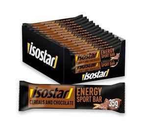 Isostar - Barres Energy Sport Bar saveur Chocolat - Barres Énergétiques Source de Glucides - Apport en Energie - Lot de 30 barres