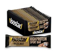 Isostar - Barres High Protein 25 - Barres Énergétiques Riches en Protéines - Saveur : Noisette - Lot de 30 barres