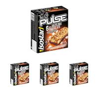 Isostar - Barres Pulse Chocolat Noisettes - Barres Énergétiques Source de Glucides et de Vitamines - Apport en Energie - 195087 (Lot de 4)