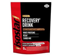ISOSTAR - Boisson Long Energy - Saveur Macchiato Noisette - Poudre Boisson Protéinée de Récupération avec Glucides, Électrolytes - Vitamines B2, B3, B6, C & E - Après Running, Vélo & Fitness - 450 g