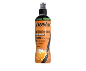 ISOSTAR - Fast Hydratation Orange - Boisson Isotonique Sport, Apport en Glucides et Électrolytes, Arôme Naturel, Sans Colorant - 500 ml