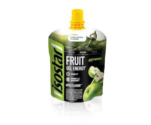 ISOSTAR - Gel Actifood saveur Pomme - Gel Énergétique Sport avec Glucides, Source de Vitamines B1, C & E - Running, Vélo & Trail - 90 g