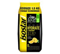 Isostar Hydrate & Perform Citron Poudre Boisson Isotonique Sport - Boisson Énergétique Endurance Avec Électrolytes, Source de Vitamine C, Hydratation Running Vélo & Trail, Écosize 1,5 kg, 37 Doses