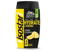 ISOSTAR - Hydrate & Perform Citron - Poudre Boisson Isotonique Sport - Boisson Énergétique Endurance avec Électrolytes, Vitamine C & B1 - Hydratation Running, Vélo & Trail - 560 g
