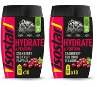 Isostar Hydrate & Perform Cranberry Fruits Rouges Poudre Boisson Isotonique Sport - Boisson Énergétique Avec Électrolytes, Source De Vitamine C, Running, Vélo & Trail, 10 Doses Pour 5 Litres, 400g
