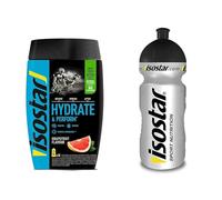 Isostar Hydrate & Perform Iso Drink - 400 g de poudre de boisson isotonique - poudre d'électrolyte pour soutenir la performance sportive - pamplemousse + bouteille de 0,5 litre
