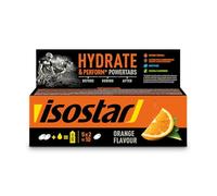 Isostar Hydrate & Perform Powertabs Saveur Orange - Tablettes Effervescentes Boisson Isotonique Sport, Électrolytes Hydratation Running, Vélo & Trail, Vitamines C, E & B1,10 Tablettes, 120g