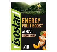 ISOSTAR - Energy Fruit Boost - Pâtes de Fruits Sport saveur Abricot - Réduction Fatigue - Avec Caféine - Arôme Naturel - Sans Colorant - Sans Conservateur - 1 Boîte de 10 Carrés (10 x 10 g)
