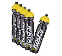 ISOSTAD Isostar Sport Drinking Bottle 1000 ml - sans BPA - Bouteille d'eau pour la course à pied, le cyclisme, la gymnastique, la randonnée - Fermeture push & pull pratique et étanche (5x1000 ml)