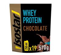 Isostar - Whey Protein - Poudre de Protéine de Lait pour Boisson Hyperprotéinée - Saveur : Chocolat - Poids : 570 g (19 boissons) - 212495