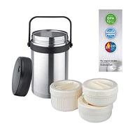 Isosteel 2063870 Boîte de Conservation Isotherme sous Vide d'air INOX Argent 20,8 x 12,4 x 12,4 cm