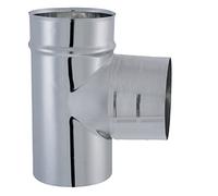 ISOTIP-JONCOUX 032912 TE 90° Tyral I304 DBLE EmBoîtement, Inox, Diamètre 125