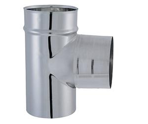 ISOTIP-JONCOUX 032912 TE 90° Tyral I304 DBLE EmBoîtement, Inox, Diamètre 125