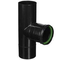 ISOTIP-JONCOUX 600020 TE 90° + Tampon Email 0.7, Noir, Diamètre 80