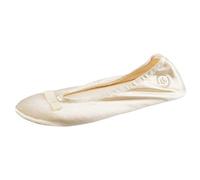 isotoner Ballerine en satin avec nœud, semelle en daim, Nœud crème, 39/40 EU