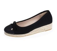 Isotoner Ballerines Femme à Talon de 4 cm, très Confortables, 38 EU, Noir