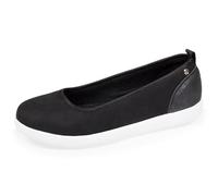Isotoner Ballerines Femme Slip on, Confortables, Souple et légères, 39 EU, Noir