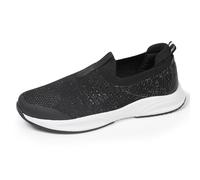 Isotoner Baskets Femme Maille Lurex, Slip on, Confortable, Souple et légères, avec Lacets 38