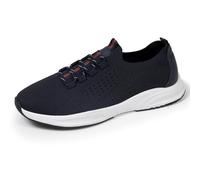 Isotoner Baskets Homme Slip on avec Lacets, Semelle mémoire de Forme, 45 EU, Marine foncé