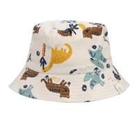 Isotoner Bob Mixte Enfant 100% Coton, Ajustable 50 à 56 cm, Protection Soleil UV, 4-8ans, TU, Dinosaure