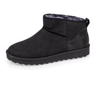 Isotoner Bottines femme chaudes, légères, confortables et modernes, effet nubuck, 41 EU, noir