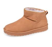 Isotoner Bottines femme chaudes, légères, confortables et modernes, effet nubuck, 40 EU, camel