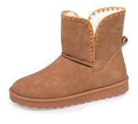 Isotoner Bottines femme fourrées, légères, confortables, semelle mousse à mémoire de forme, 39 EU, camel
