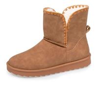 Isotoner Bottines femme fourrées, légères, confortables, semelle mousse à mémoire de forme, 36 EU, camel